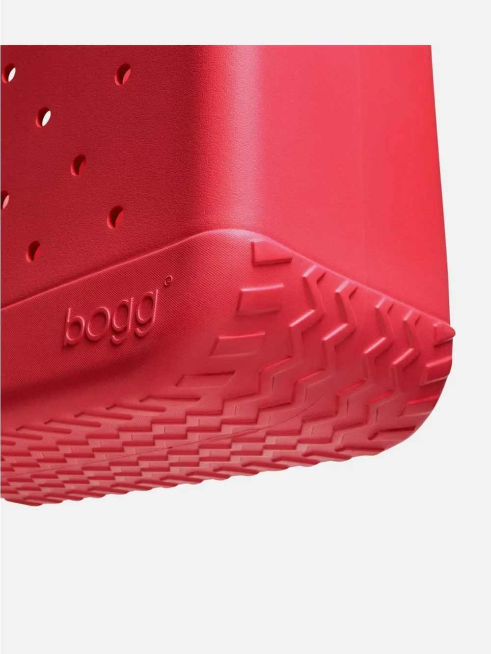 Target Red Tote with Gray Handles and Perforated Body